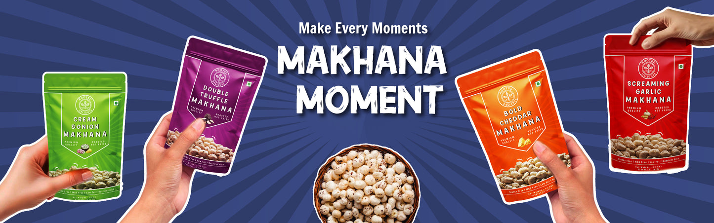 Rooted Delights Screaming Garlic Makhana - 35gm