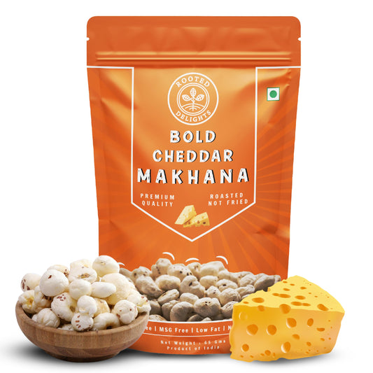 Rooted Delights Bold Cheddar Makhana - 35gm