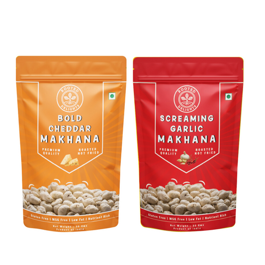 Screaming Garlic & Bold Cheddar Makhana Pack of 2