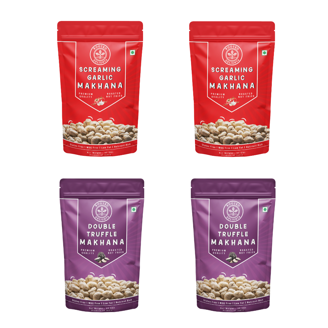 Screaming Garlic & Double Truffle Makhana Pack of 4