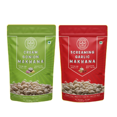 Cream Onion & Screaming Garlic Makhana Pack of 2