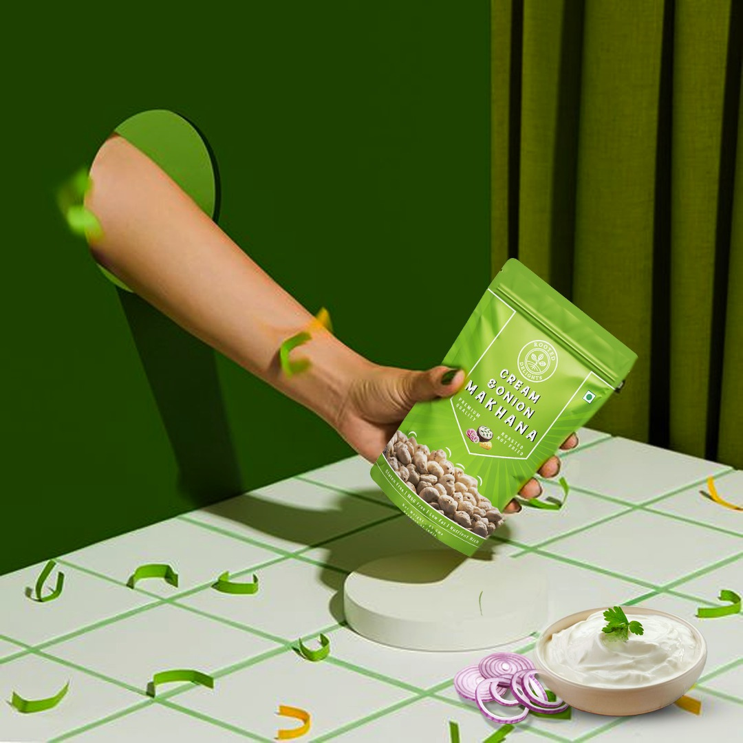 Rooted DelightsCream and Onion Makhana - 35gm