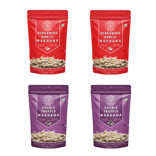 Screaming Garlic & Double Truffle Makhana Pack of 4