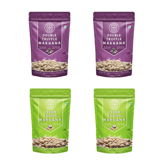 Cream and Onion & Double Truffle Makhana Pack of 4