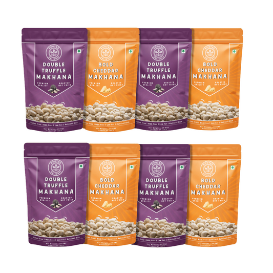 Double Truffle and Bold Cheddar Makhana Pack of 8