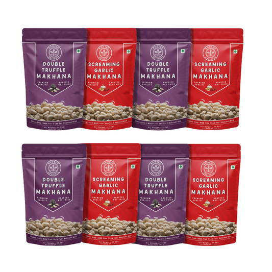 Screaming Garlic & Double Truffle Makhana Pack of 8