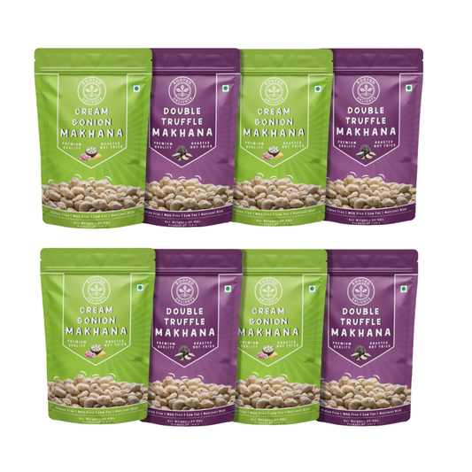 Cream and Onion & Double Truffle Makhana Pack of 8
