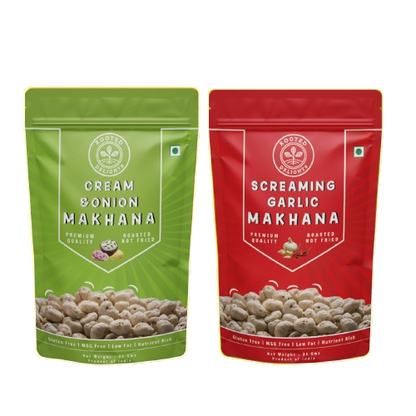 Cream Onion & Screaming Garlic Makhana Pack of 2